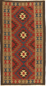 Kilim Maimane Rug 99X190 Brown/Orange Wool, Afghanistan Carpetvista