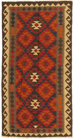 99X194 Tappeto Kilim Maimane Orientale Marrone/Rosso (Lana, Afghanistan) Carpetvista