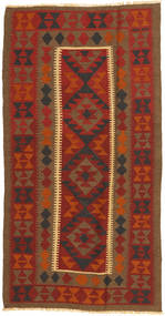  Orientalisk Kelim Matta 102X197 Röd/Brun Ull, Persien/Iran Carpetvista