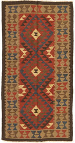 Kilim Maimane Rug 101X193 Brown/Orange Wool, Afghanistan Carpetvista