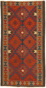 102X196 絨毯 オリエンタル キリム マイマネ 茶色/レッド (ウール, アフガニスタン) Carpetvista