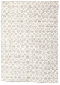 Kelim Long Stitch Teppich - Beige 140X200 Beige Wolle, Indien