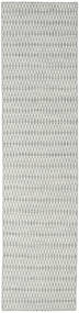Kelim Long Stitch Teppich - Grau 80X340 Läufer Grau Wolle, Indien