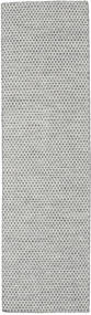 80X290 Kilim Honey Comb Rug - Light Grey Modern Runner
 Light Grey (Wool, India)