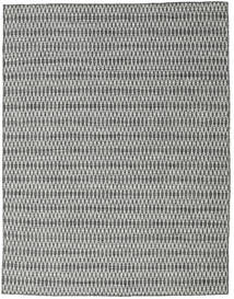 190X240 Kelim Long Stitch Teppich - Schwarz/Grau Moderner Schwarz/Grau (Wolle, Indien)