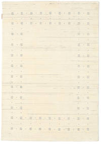  120X180 Monocromatico Piccolo Loribaf Loom Fine Delta Tappeto - Bianco Naturale Lana