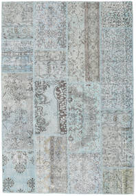  161X234 Patchwork Teppich Grau/Hellblau Türkei Carpetvista