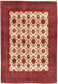 Afghan Khal Mohammadi Teppe 197X290 Rød/Beige Ull, Afghanistan