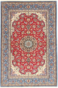  Isfahan Urdimbre De Seda Alfombra 152X227 Persa De Lana Gris/Rojo Pequeño