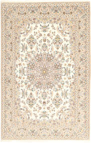  Persisk Isfahan Silkerenning Teppe 157X240 Beige/Lysegrå