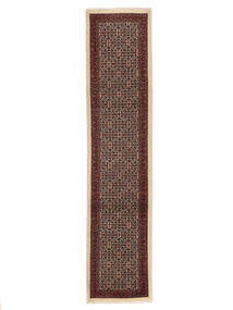  Bidjar With Silk Rug 65X293 Persian Black/Brown Small Carpetvista