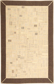 絨毯 ペルシャ キリム パッチワーク 196X299 ベージュ/茶色 (ウール, ペルシャ/イラン)