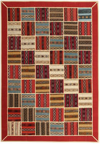 絨毯 キリム パッチワーク 208X298 レッド/茶色 (ウール, ペルシャ/イラン)