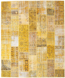 Patchwork Rug 251X302 Orange/Yellow Large Wool, Turkey Carpetvista