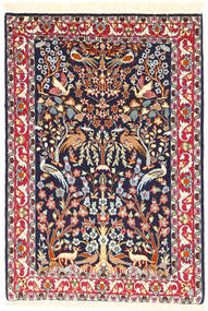  イスファハン 絹の縦糸 絨毯 72X102 ペルシャ ウール 小