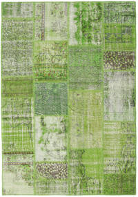 160X229 Patchwork Rug Modern Green (Wool, Turkey) Carpetvista