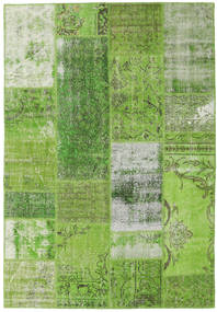 161X234 Tappeto Patchwork Moderno Verde (Lana, Turchia) Carpetvista