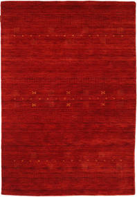  120X180 Small Loribaf Loom Fine Eta Rug - Red Wool