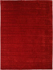  290X390 Plain (Single Colored) Large Loribaf Loom Fine Delta Rug - Red Wool