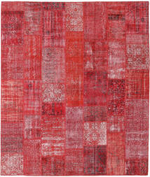  Patchwork Rug 253X298 Wool Red Large Carpetvista