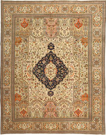  Persischer Täbriz Patina Tabatabi Teppich 295X390 Orange/Beige Großer (Wolle, Persien/Iran)
