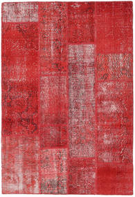 143X210 Tapis Patchwork Moderne Rouge (Laine, Turquie) Carpetvista