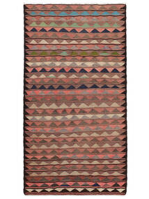 Kelim Fars Teppich 145X270 Dunkelrot/Schwarz Wolle, Persien/Iran Carpetvista
