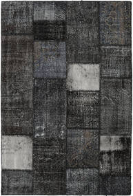  Patchwork Rug 160X237 Wool Dark Grey/Grey Carpetvista