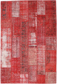200X299 Tapete Patchwork Moderno Vermelho (Lã, Turquia) Carpetvista