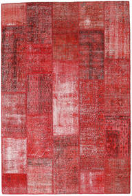 199X297 Tapete Patchwork Moderno Vermelho (Lã, Turquia) Carpetvista