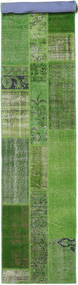  Patchwork Dywan 82X403 Wełniany Zielony Mały Carpetvista