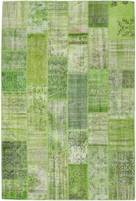 202X302 Patchwork Vloerkleed Modern Groen (Wol, Turkije) Carpetvista