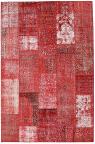 199X302 Alfombra Patchwork Moderna Rojo (Lana, Turquía) Carpetvista