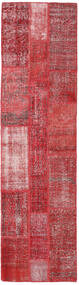 80X303 Patchwork Teppich Läufer Rot Türkei Carpetvista