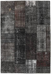 Patchwork Rug 141X206 Dark Grey/Grey Wool, Turkey Carpetvista