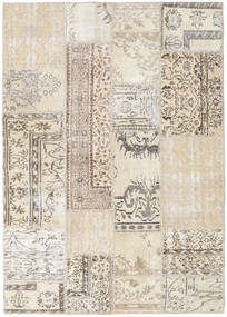 142X201 絨毯 パッチワーク モダン ベージュ/ライトグレー (ウール, トルコ) Carpetvista