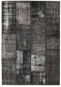  Patchwork Rug 161X231 Wool Dark Grey/Grey Carpetvista