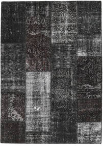 161X227 Patchwork Teppich Moderner Dunkelgrau/Grau (Wolle, Türkei) Carpetvista