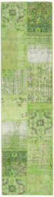  Patchwork Koberec 80X302 Vlněný Zelená Malý Carpetvista