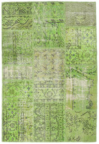 Patchwork Rug 122X181 Green Wool, Turkey Carpetvista