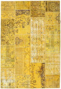 161X235 Patchwork Rug Modern Yellow/Orange (Wool, Turkey) Carpetvista