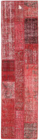  Patchwork Tapete 81X300 Lã Vermelho Pequeno Carpetvista
