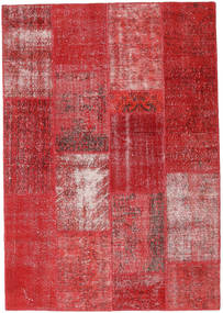161X231 Tapis Patchwork - Turkiet Moderne Rouge (Laine, Turquie) Carpetvista