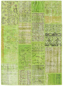 141X195 Patchwork Vloerkleed Modern Groen/Licht Groen (Wol, Turkije) Carpetvista