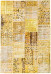 161X235 Patchwork Teppich Moderner Orange/Gelb (Wolle, Türkei) Carpetvista