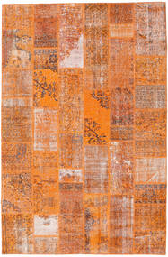 199X303 Patchwork Matta Modern Orange/Beige (Ull, Turkiet) Carpetvista