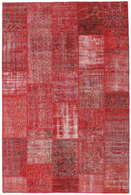 200X304 Tapete Patchwork Moderno Vermelho (Lã, Turquia) Carpetvista
