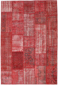 203X301 Tapis Patchwork Moderne Rouge (Laine, Turquie) Carpetvista