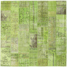  Patchwork Rug 253X254 Wool Green Large Carpetvista