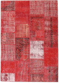 162X230 Patchwork Rug Modern Red (Wool, Turkey) Carpetvista